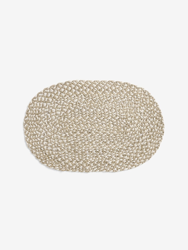 Laura Ashley Braided Jute Ovall Doormat - Imaginea 4 din 4