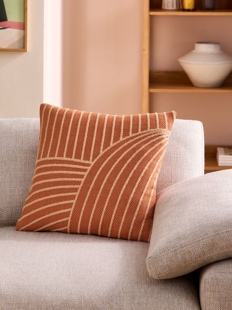 MADE.COM Rust Casey Cushion - Image 1 of 4