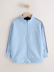 Light Blue Side Stripe Zip Through Jacket (3-16yrs) - Image 7 of 10