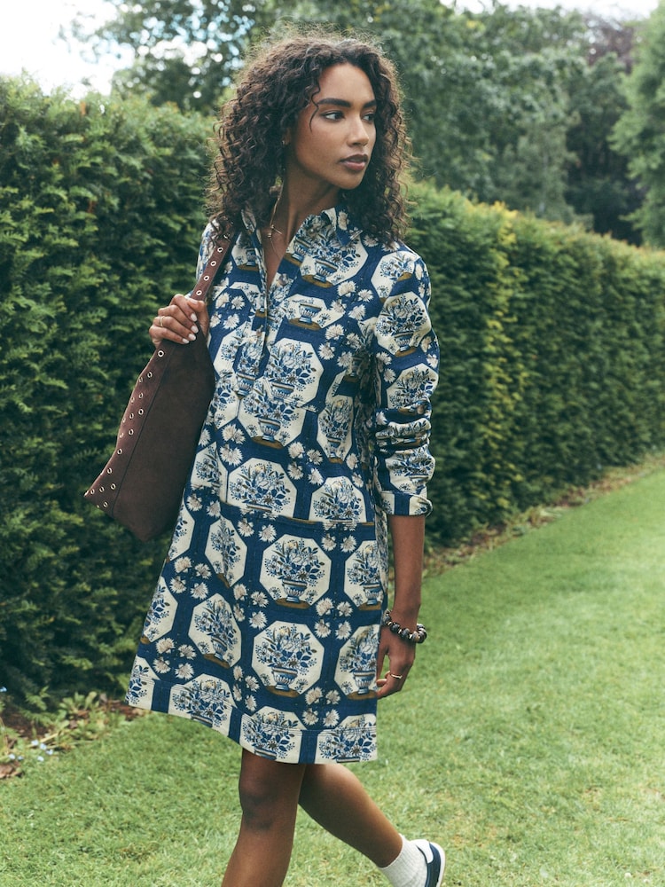 Blue Print National Trust X Next Long Sleeve Mini Twill Dress - Image 2 of 9 Blue Print National Trust X Next Long Sleeve Mini Twill Dress - Image 2 of 9