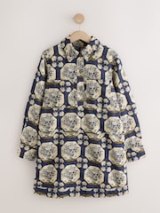 Blue Print National Trust X Next Long Sleeve Mini Twill Dress - Image 7 of 9