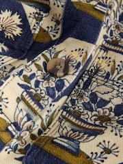 Blue Print National Trust X Next Long Sleeve Mini Twill Dress - Image 8 of 9