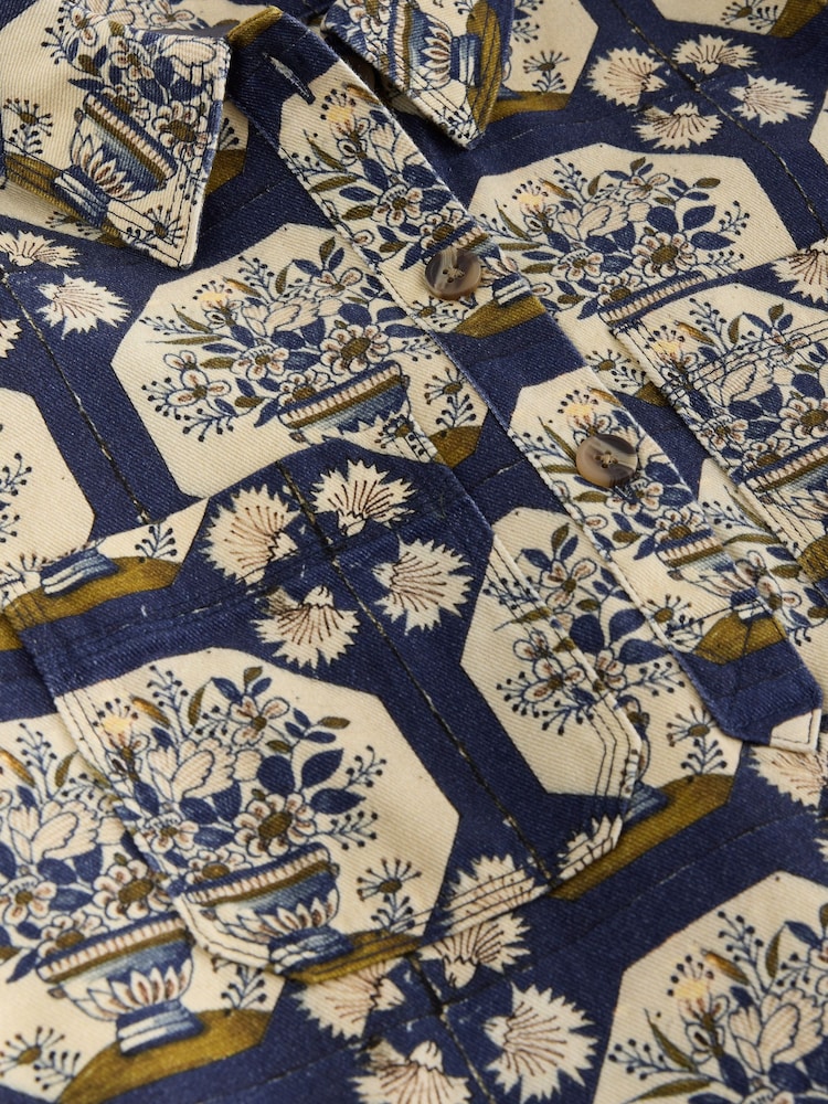 Blue Print National Trust X Next Long Sleeve Mini Twill Dress - Image 9 of 9 Blue Print National Trust X Next Long Sleeve Mini Twill Dress - Image 9 of 9