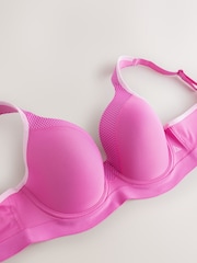Ροζ - Σουτιέν B-G Active Sports Μεγάλη στήριξη Dry Tech Full Cup με ενσύρματη σύνδεση - Εικόνα 7 από 10
