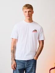 Ecru White Racing Christmas Graphic T-Shirt - Image 3 of 9