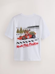 Ecru White Racing Christmas Graphic T-Shirt - Image 6 of 9