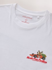 Ecru White Racing Christmas Graphic T-Shirt - Image 9 of 9