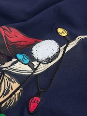 Navy Blue Hamish Christmas Graphic T-Shirt - Image 6 of 7
