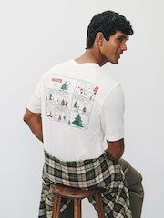 White Snoopy Comic Strip - Camiseta navideña - Imagen 1 de 9