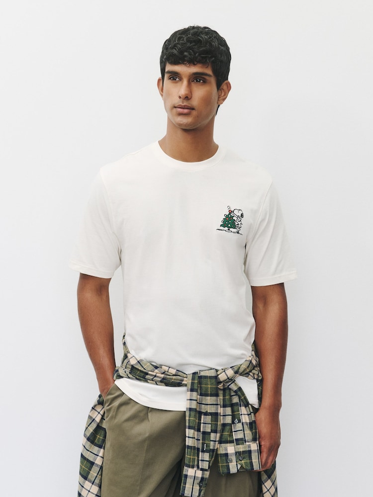 White Snoopy Comic Strip - Camiseta navideña - Imagen 2 de 9