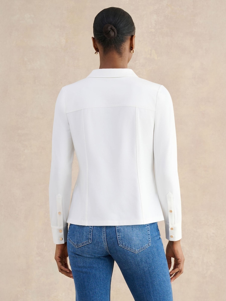 Hobbs White Rosana Shirt - Image 2 of 5 Hobbs White Rosana Shirt - Image 2 of 5