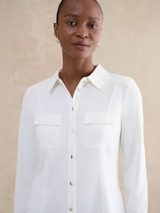 Hobbs White Rosana Shirt - Image 3 of 5