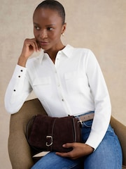 Hobbs White Rosana Shirt - Image 4 of 5