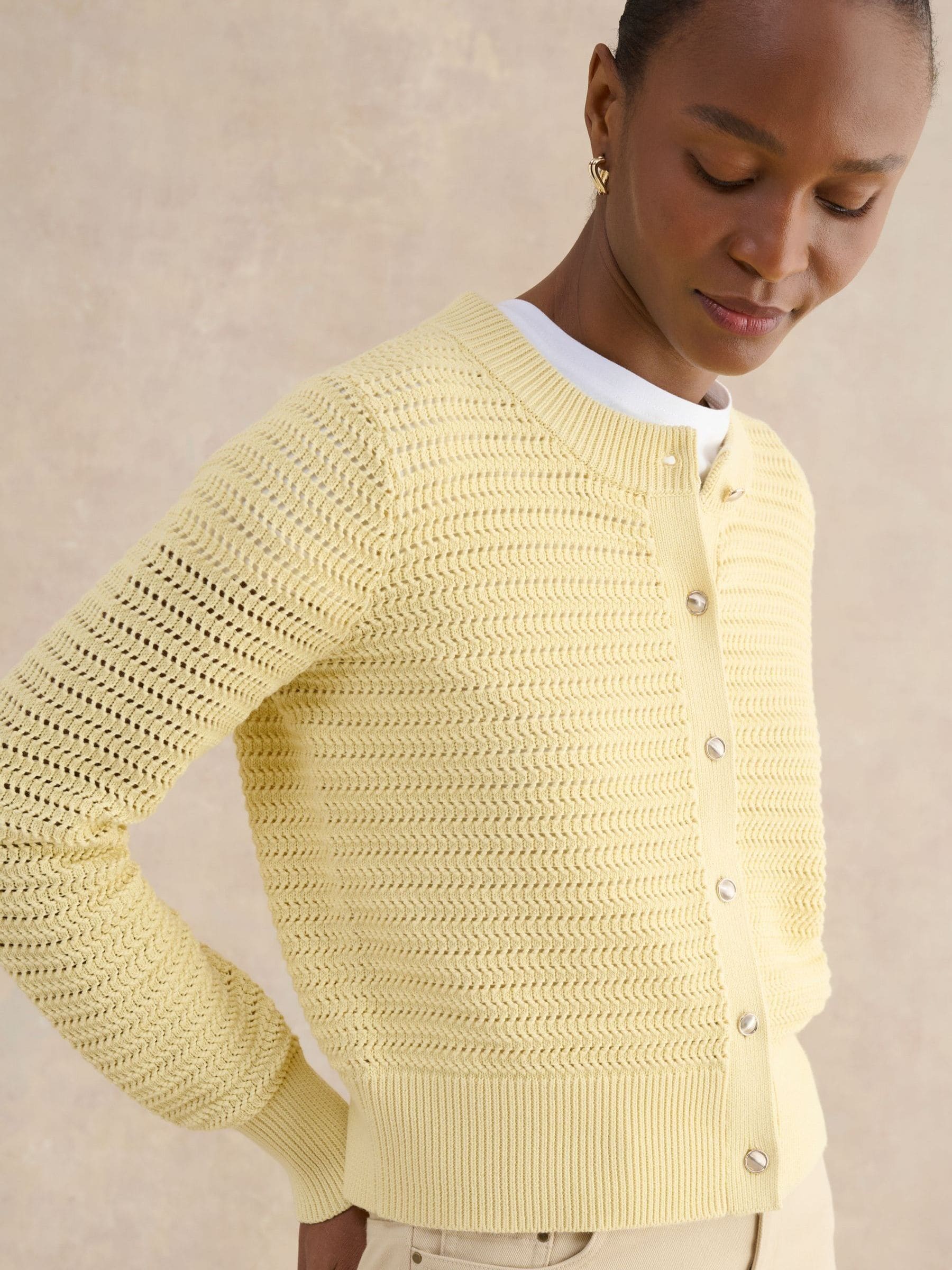 Buy Hobbs Yellow Felicity Cardigan from Next USA