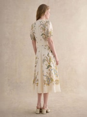 Hobbs Cream Alma Silk Dress - Image 3 of 4