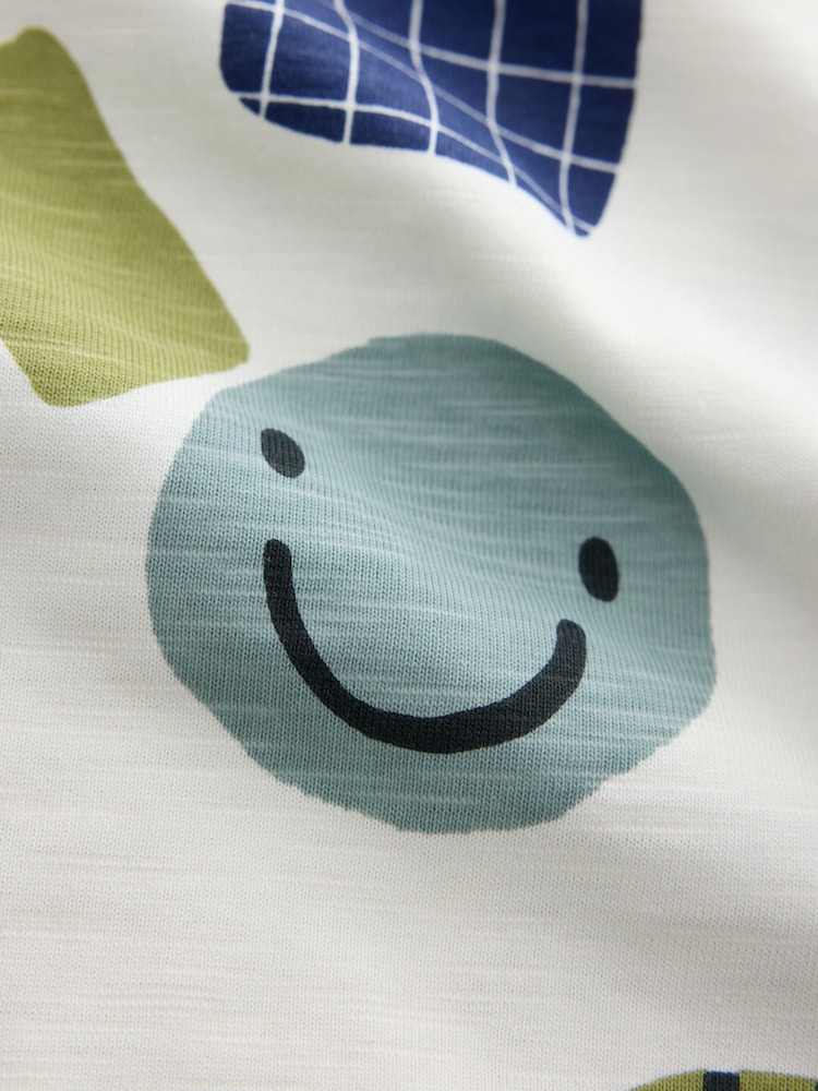 Green/Ecru/Tan Smiley Shapes Oversized Pyjamas 3 Pack (9mths-10yrs) - Image 7 of 7 Green/Ecru/Tan Smiley Shapes Oversized Pyjamas 3 Pack (9mths-10yrs) - Image 7 of 7