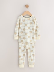 Navy/Ecru Bears Snuggle Pyjamas 3 Pack (9mths-6yrs) - Image 3 of 8