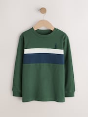 Berry/Navy/Green Long Sleeve Colourblock T-Shirts 3 Pack (3-16yrs) - Image 4 of 7