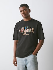 Black The Simpsons - T-Shirt mit weihnachtlichem Print - Bild 1 von 4