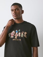 Black The Simpsons - T-Shirt mit weihnachtlichem Print - Bild 4 von 4