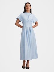 Forever New Blue Everly Seam Detail Midi Dress - Image 1 of 4