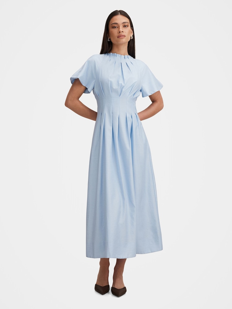 Forever New Blue Everly Seam Detail Midi Dress - Image 1 of 4