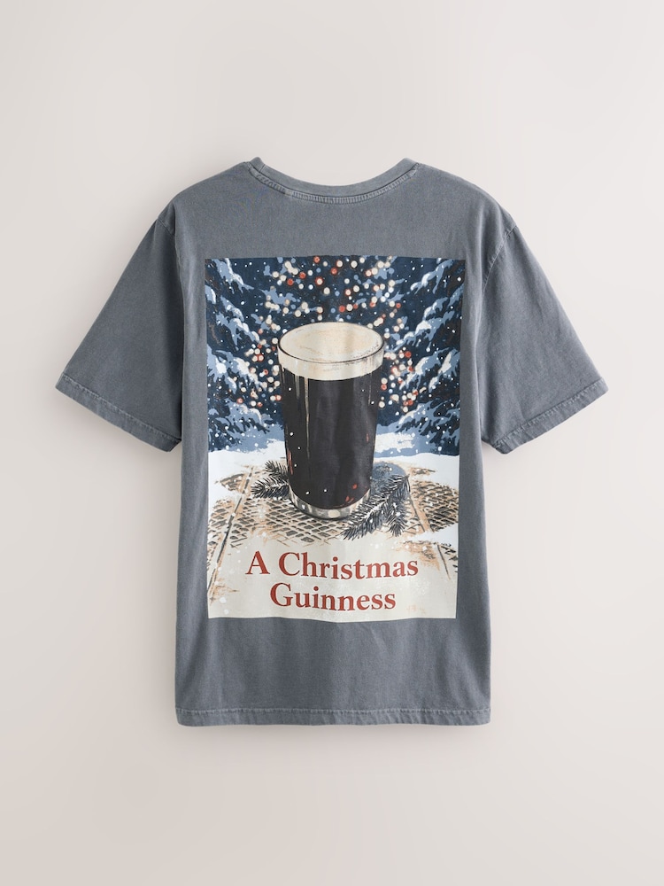 Grau/Guinness - T-Shirt mit weihnachtlichem Print - Bild 1 von 4 Grau/Guinness - T-Shirt mit weihnachtlichem Print - Bild 1 von 4