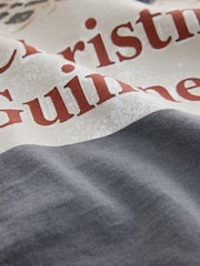 Grau/Guinness - T-Shirt mit weihnachtlichem Print - Bild 3 von 4