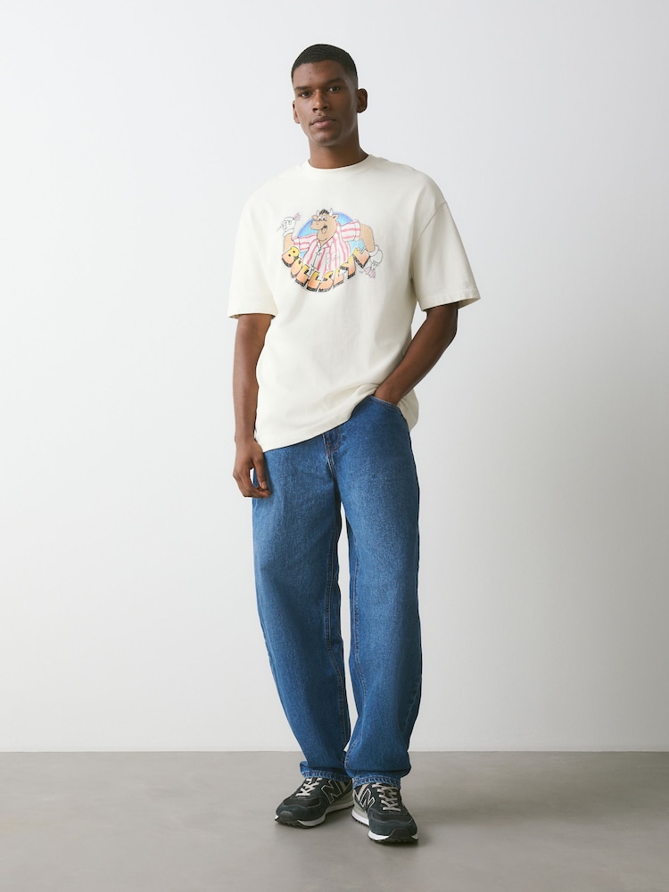 Ecru White Bulleye Graphic Print T-Shirt - Image 2 of 7 Ecru White Bulleye Graphic Print T-Shirt - Image 2 of 7