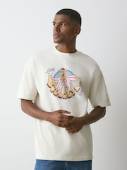 Ecru White Bulleye Graphic Print T-Shirt - Image 4 of 7