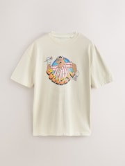 Ecru White Bulleye Graphic Print T-Shirt - Image 5 of 7