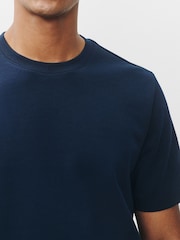 Navy Regular Fit Motionflex Soft Heavyweight T-Shirt - Image 5 of 8
