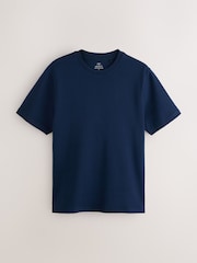 Navy Regular Fit Motionflex Soft Heavyweight T-Shirt - Image 6 of 8
