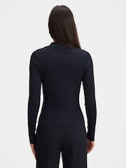 Forever New Selina Ribbed Knitted Polo Top - Bild 3 von 5