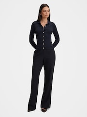 Forever New Selina Ribbed Knitted Polo Top - Bild 4 von 5