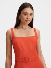 Forever New Hayden Midikleid mit Carré-Ausschnitt, enthält Leinen - Bild 3 von 4