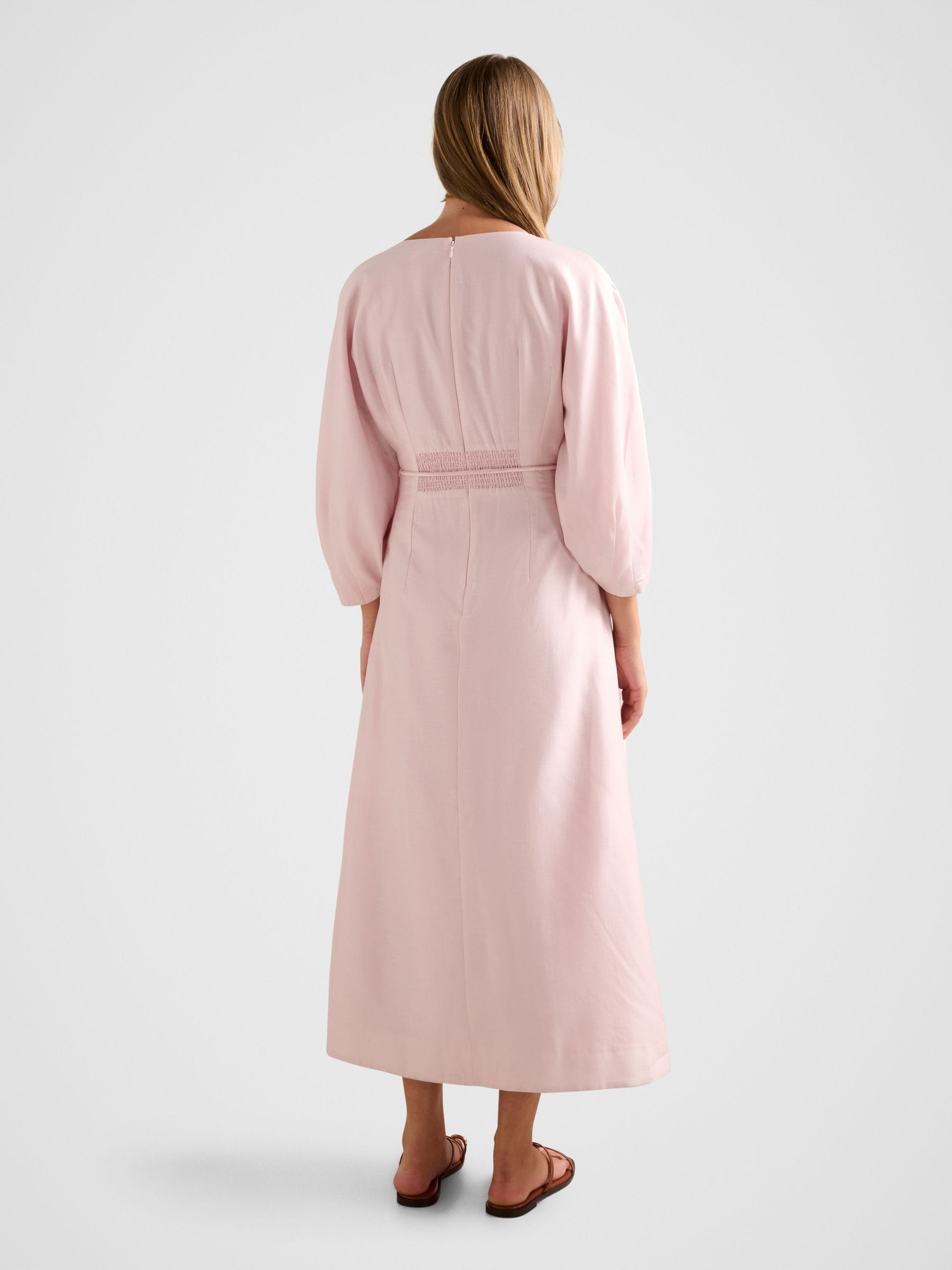 Buy Forever New Pink Scarlett Cocoon Sleeves Midi Dress from Next