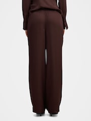 Forever New Brown Maude Satin Wide Leg Trousers - Image 2 of 5