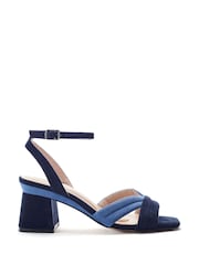 Moda in Pelle Blue Madelia Block Heel Strappy Sandals - Image 1 of 4