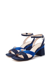 Moda in Pelle Blue Madelia Block Heel Strappy Sandals - Image 2 of 4