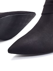 Moda in Pelle Black Quinia Twisted Detail Pointed Shoe Boots - Image 4 of 4