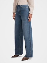 Forever New Blue Yasmin Slim Wide Leg Jeans - Image 4 of 5