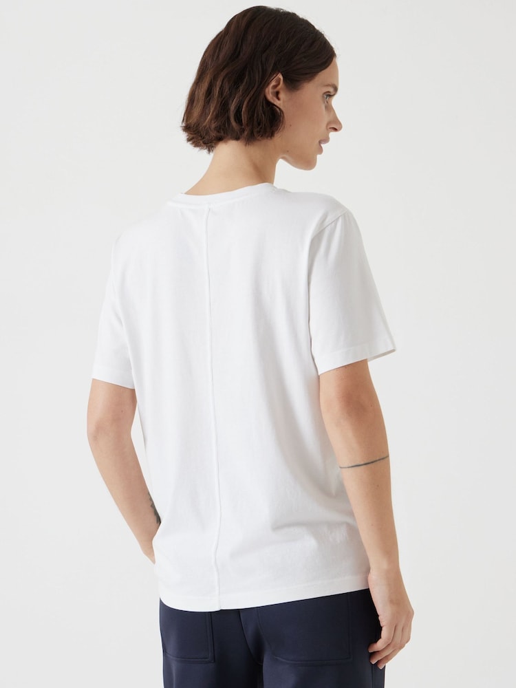 Hush White Rosie Regular Fit Cotton T-Shirt - Image 2 of 5