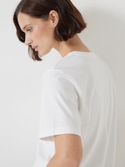 Hush White Rosie Regular Fit Cotton T-Shirt - Image 4 of 5