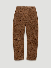 Hush Leopard Cordi Barrel Leg Trousers - Image 6 of 6
