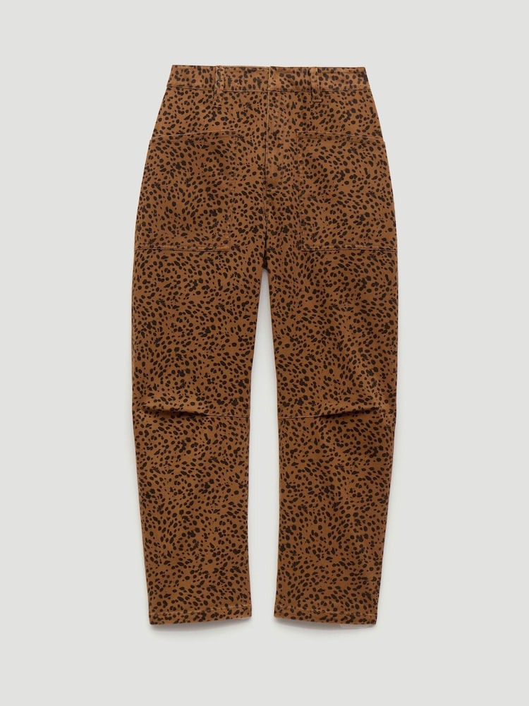 Hush Leopard Cordi Barrel Leg Trousers - Image 6 of 6
