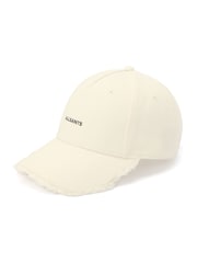 AllSaints White Frayed Edge Baseball Cap - Image 1 of 4