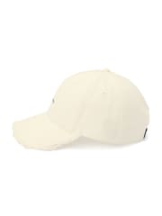 AllSaints White Frayed Edge Baseball Cap - Image 3 of 4