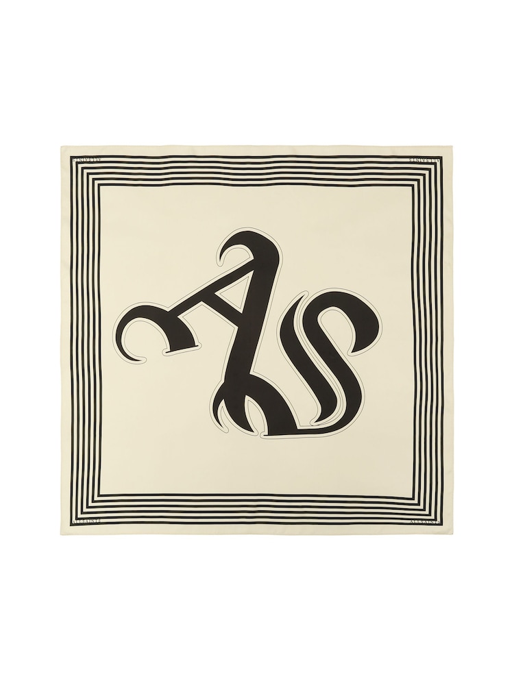 AllSaints White Gothic As Square Scarf - Image 1 of 4 AllSaints White Gothic As Square Scarf - Image 1 of 4