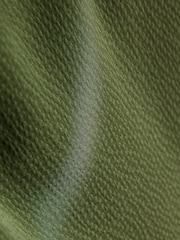 Темно-зелений - Textured Satin Scarf Midi Dress - Image 8 of 8
